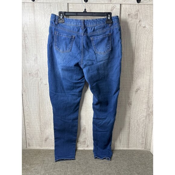 Arizona Jean Co Girls Plus Sz 16.5  Jeggings Blue Denim Stretch Jeans Adj Waist - Picture 2 of 8